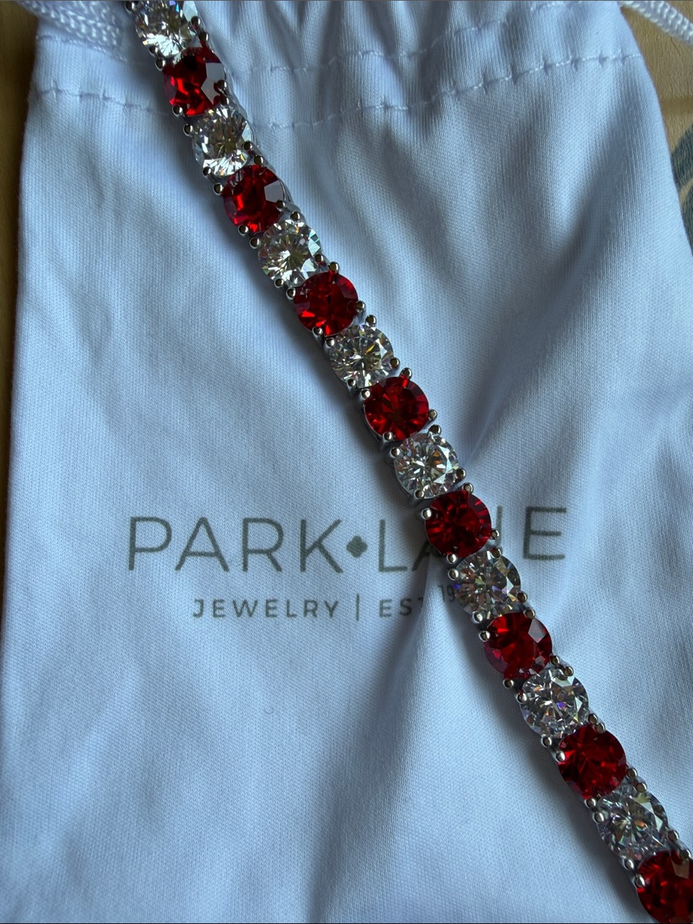 Park Lane Red and Clear Crystal Bracelet